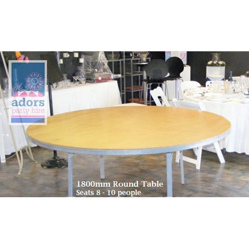 1800mm Round Table no cloth